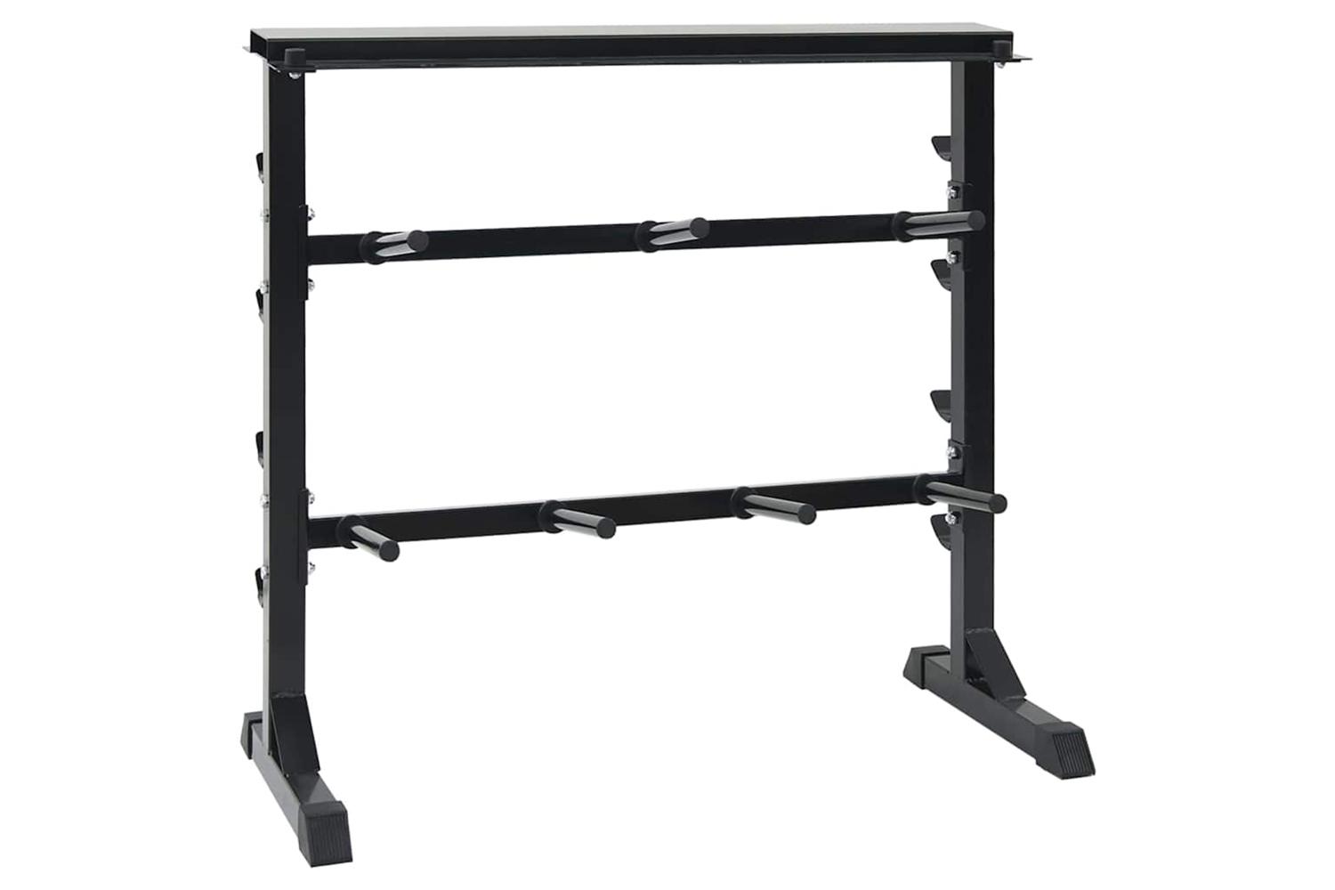 Vidaxl Dumbbell Rack Black 99 X 45 X 95.5 Cm Powder-coated Steel