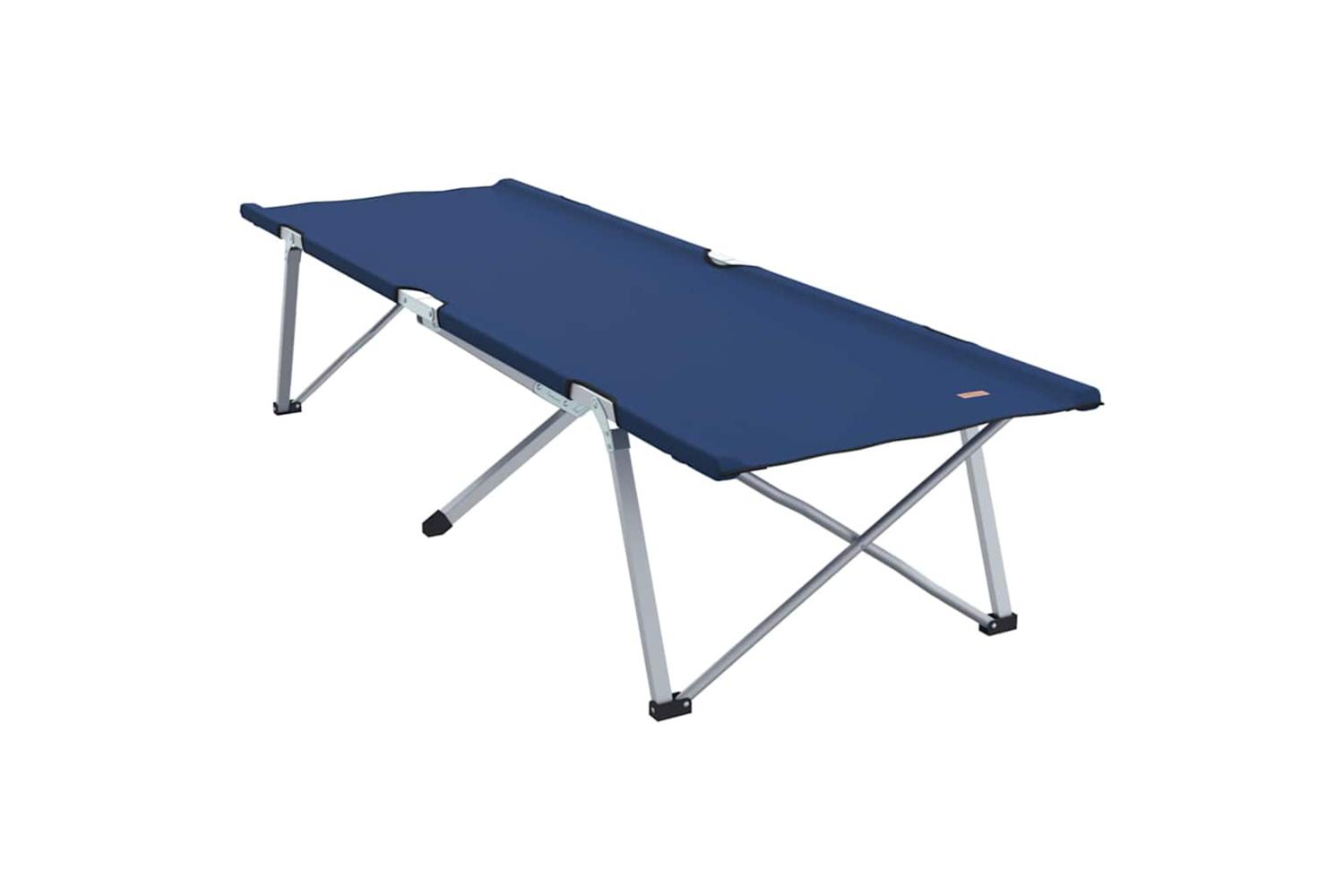 Vidaxl Folding Camping Bed Blue 194 X 62.5 X 42.5 Cm Oxford And Steel