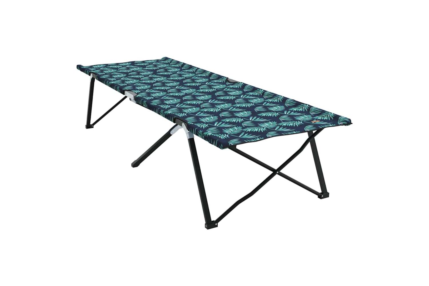 Vidaxl Folding Camping Bed Forest 206 X 76 X 74 Cm Oxford And Steel