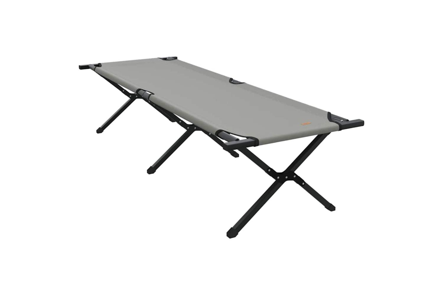 Vidaxl Folding Camping Bed Folding Grey 193 X 69 X 45 Cm Oxford Fabric