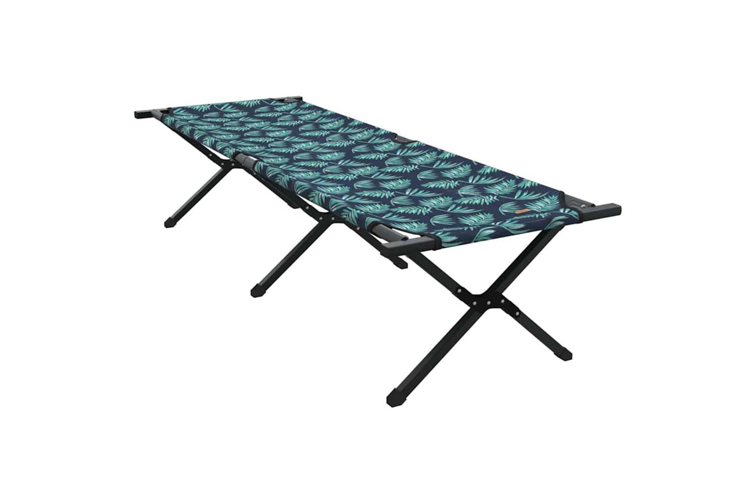 Vidaxl Folding Camping Bed Leaf Forest 193 X 69 X 45 Cm Oxford Fabric