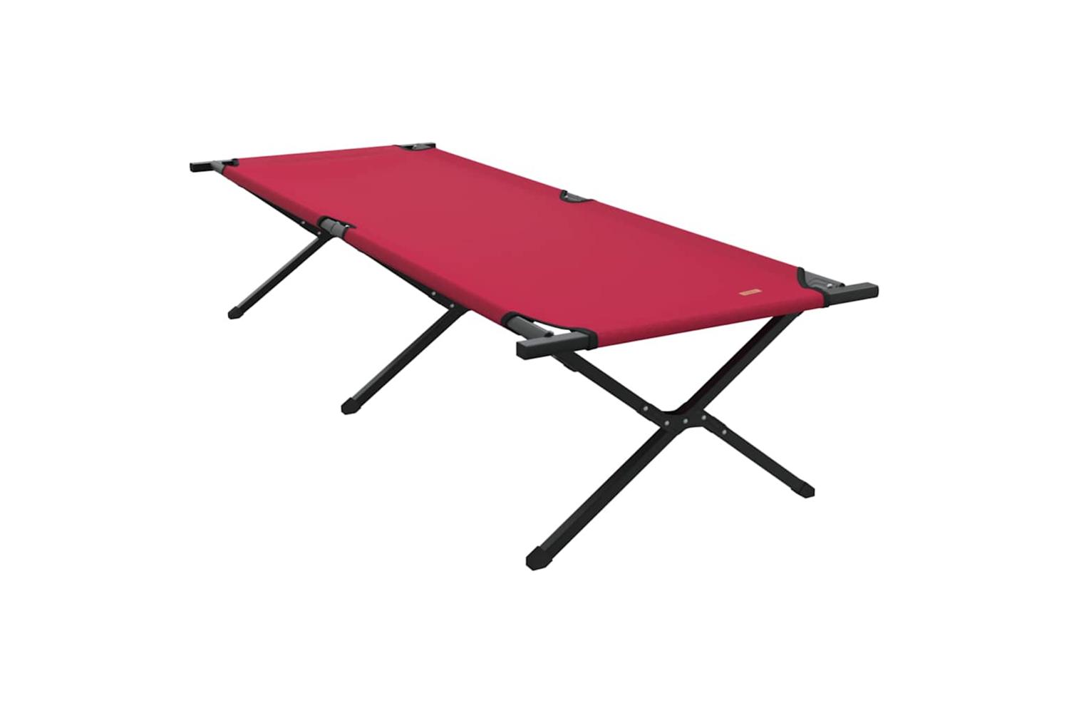 Vidaxl Folding Camping Bed Folding Red 210 X 80 X 46 Cm Oxford Fabric