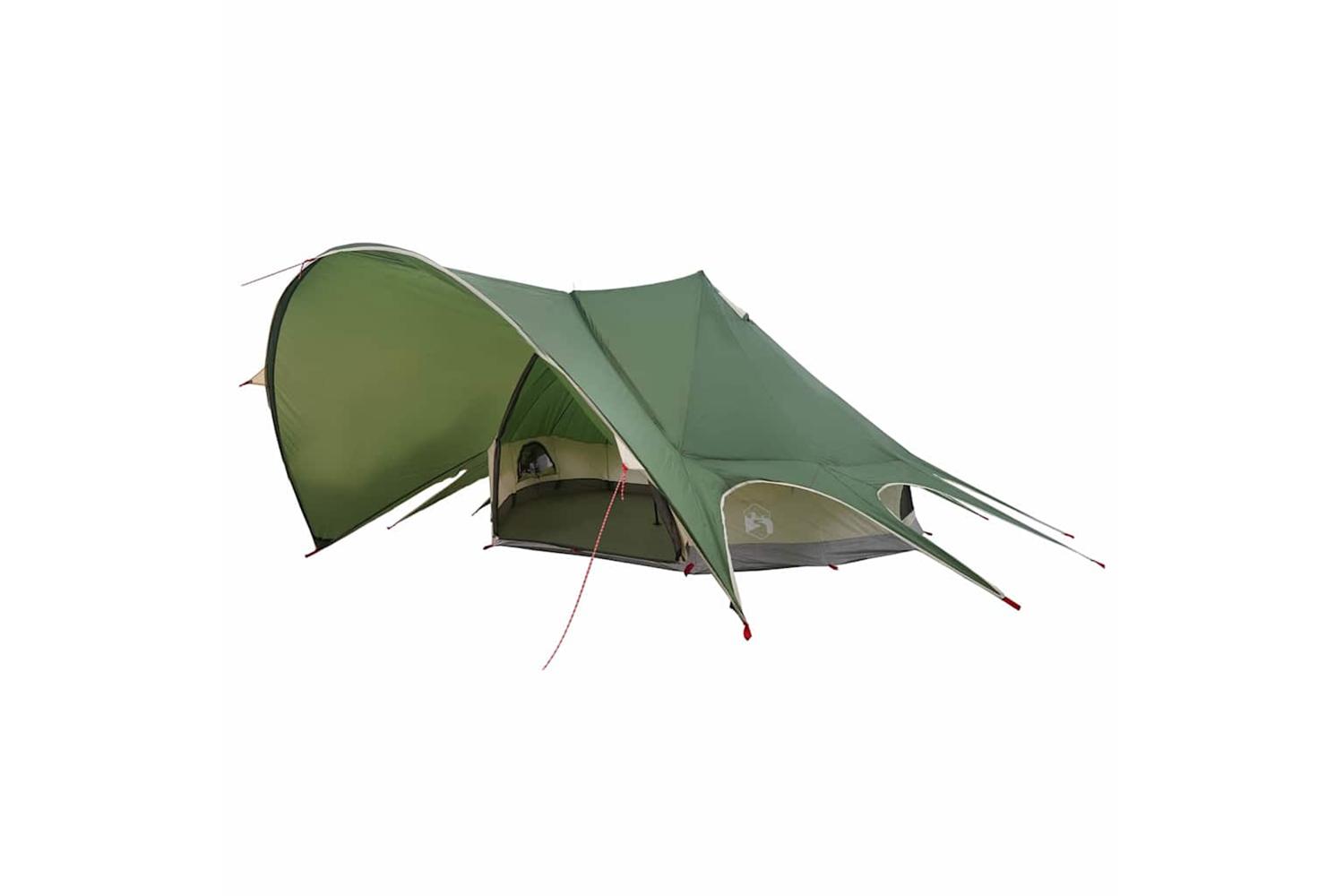 Vidaxl Teepee Tent With Roof Green And Grey 600 X 600 X 347 Cm