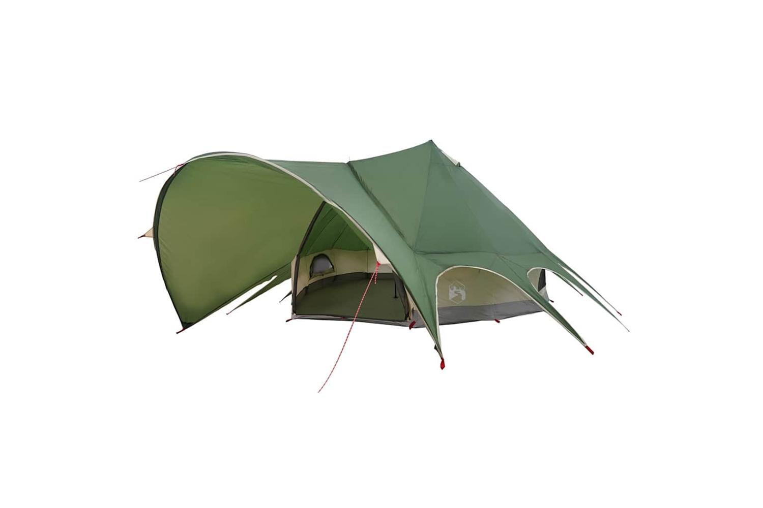 Vidaxl Teepee Tent With Roof Green And Grey 502 X 502 X 297 Cm