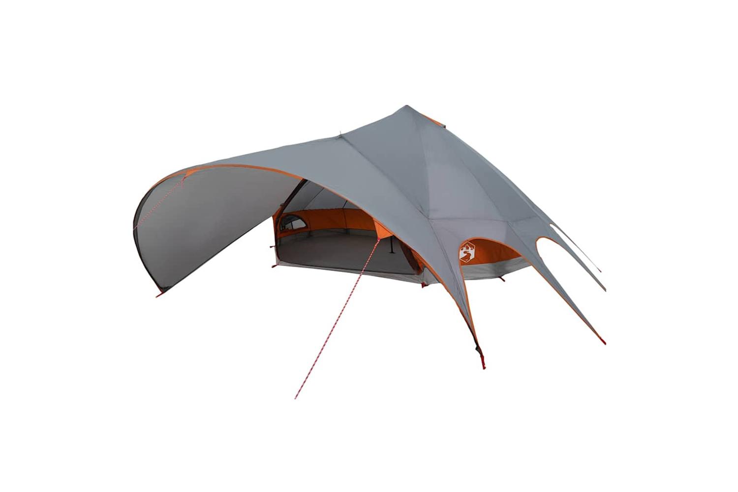 Vidaxl Teepee Tent With Roof Grey And Orange 502 X 502 X 297 Cm