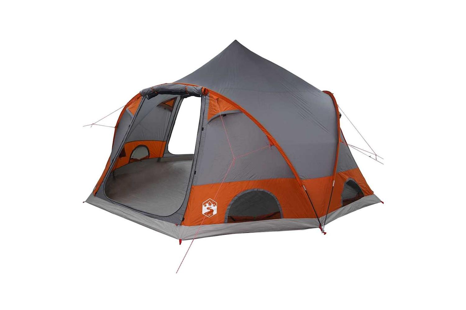 Vidaxl Dome Tent With Roof Grey And Orange 505 X 450 X 248 Cm