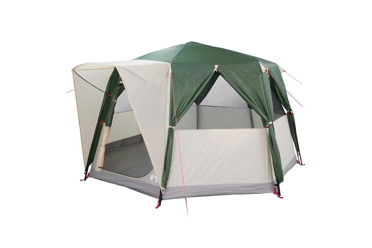 Vidaxl Cabin Tent With Roof With Storage Green 425 X 396 X 222 Cm
