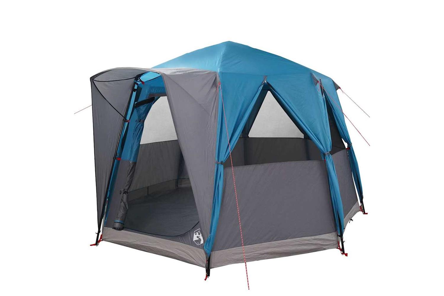 Vidaxl Cabin Tent With Roof Blue And Grey 320 X 320 X 203 Cm