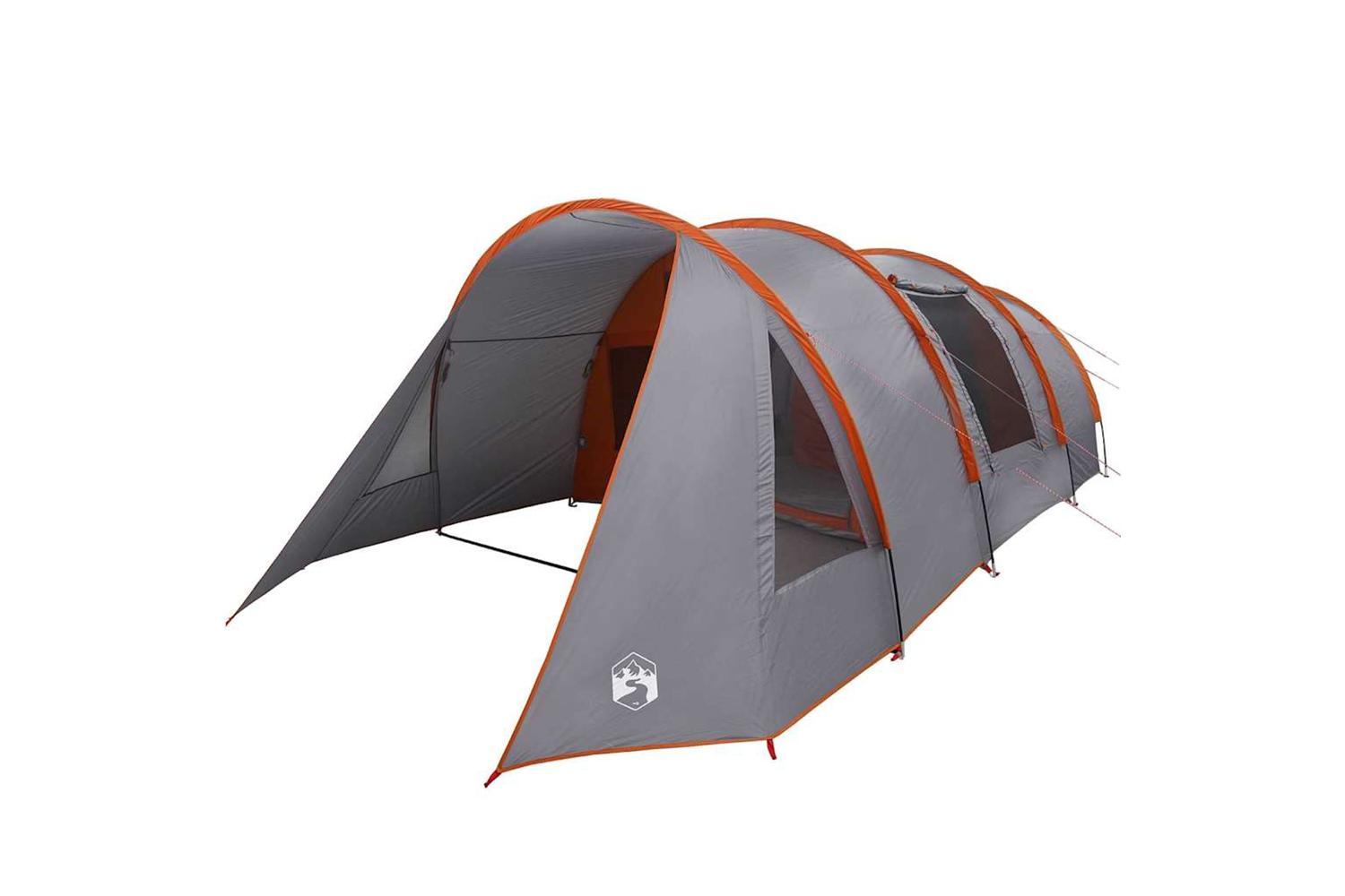 Vidaxl Tunnel Tent With Roof Grey And Orange 778 X 356 X 210 Cm