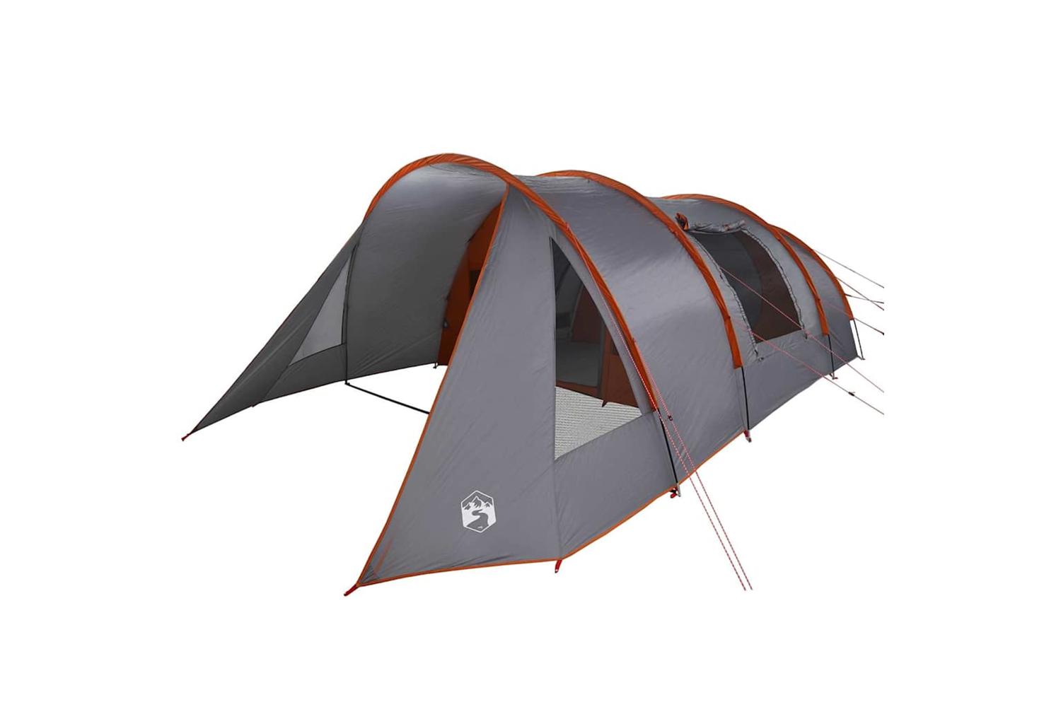 Vidaxl Tunnel Tent With Roof Grey And Orange 805 X 405 X 211 Cm