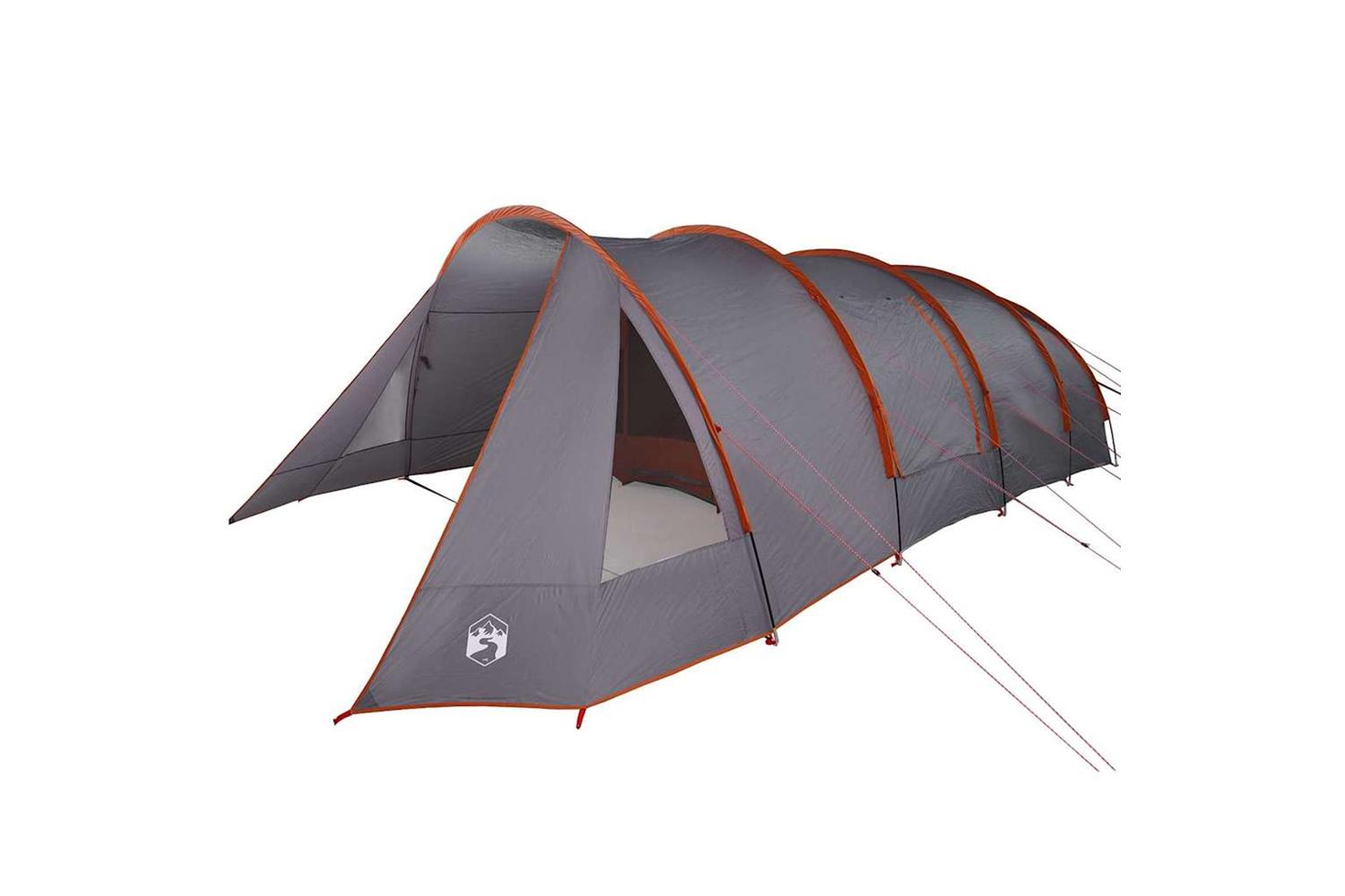 Vidaxl Tunnel Tent With Roof Grey And Orange 890 X 470 X 220 Cm