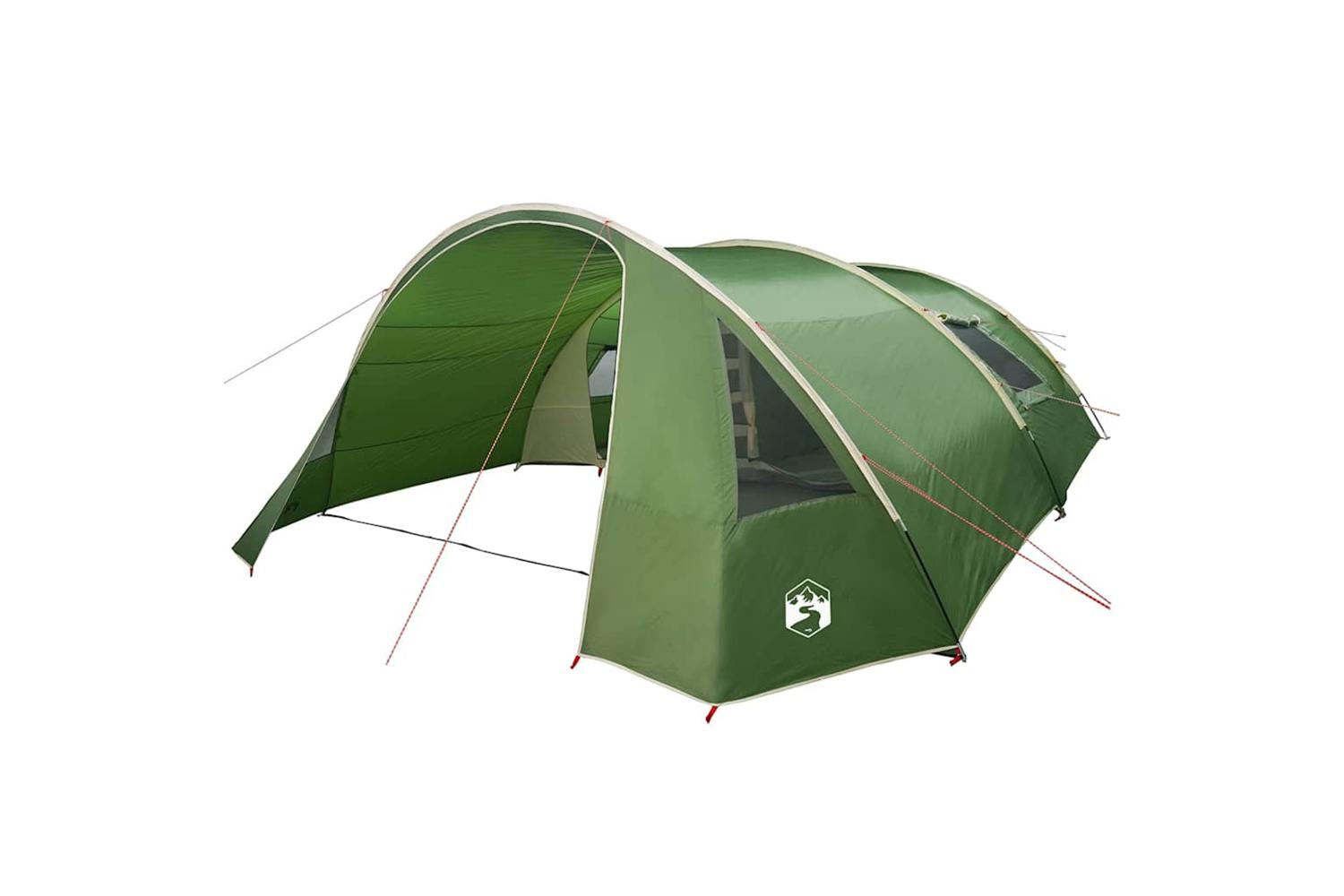 Vidaxl Tunnel Tent With Roof Green And White 700 X 590 X 215 Cm