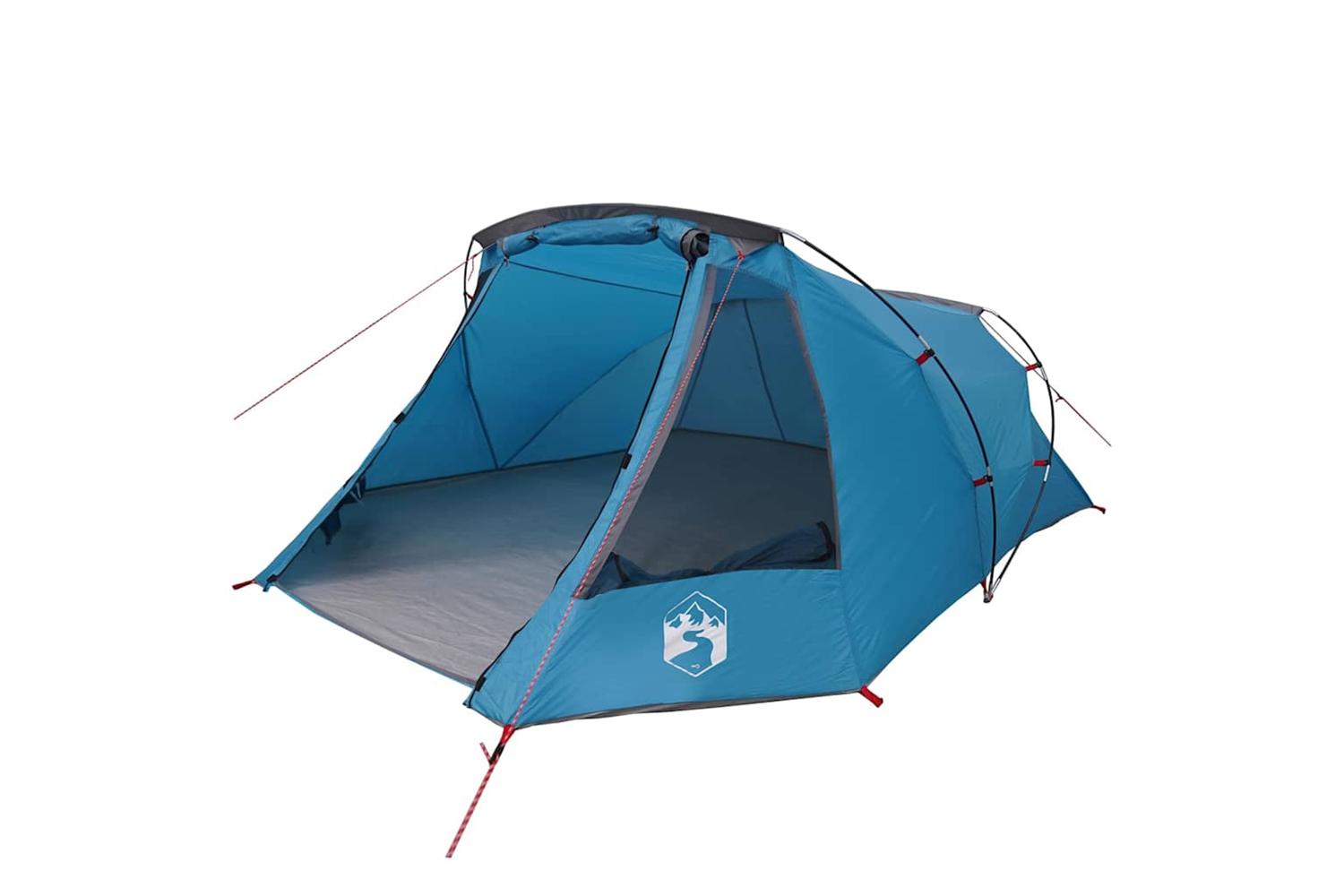 Vidaxl Tunnel Tent With Roof Blue And Grey 328 X 228 X 115 Cm