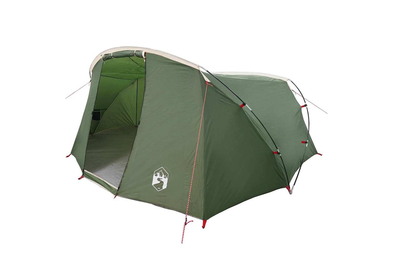 Vidaxl Tunnel Tent With Roof Green And White 318 X 275 X 140 Cm