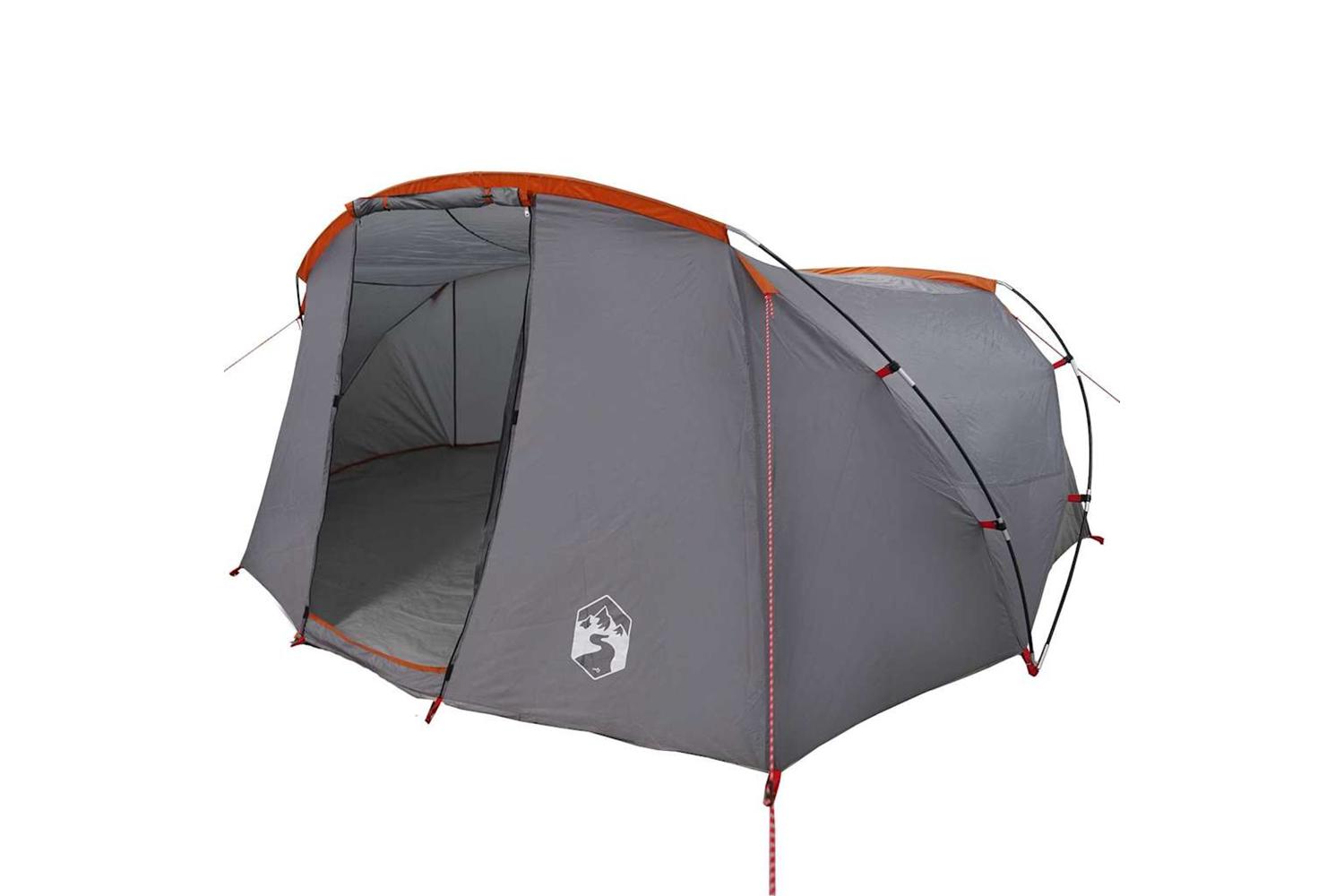 Vidaxl Tunnel Tent With Roof Grey And Orange 318 X 275 X 140 Cm