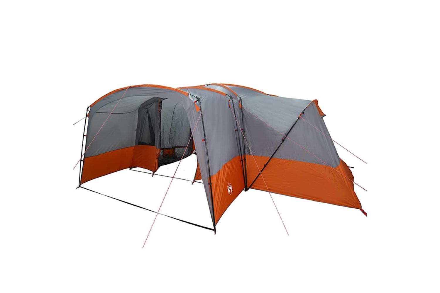 Vidaxl Family Tent With Roof Grey And Orange 760 X 645 X 230 Cm