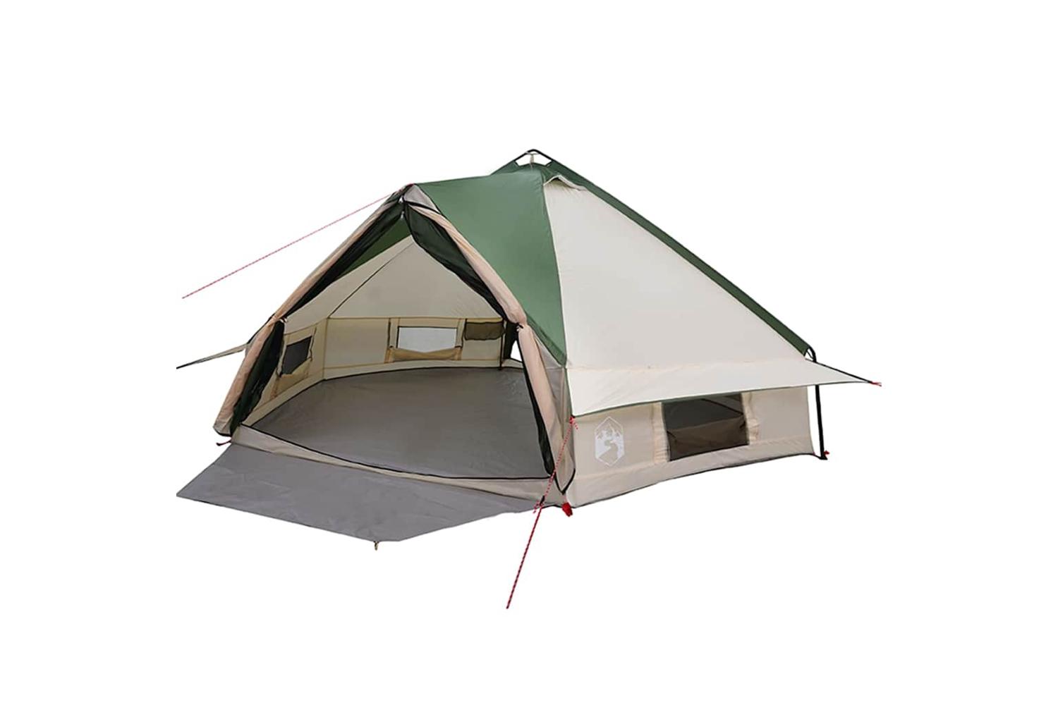 Vidaxl Teepee Tent With Roof Green And White 490 X 410 X 210 Cm