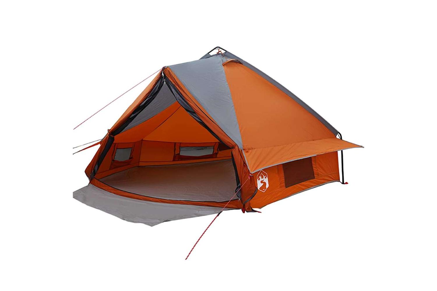 Vidaxl Teepee Tent With Roof Grey And Orange 490 X 410 X 210 Cm