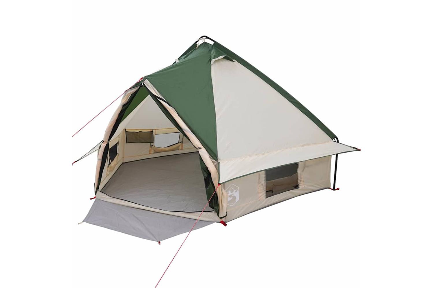 Vidaxl Teepee Tent With Roof Green And Grey 388 X 320 X 169 Cm