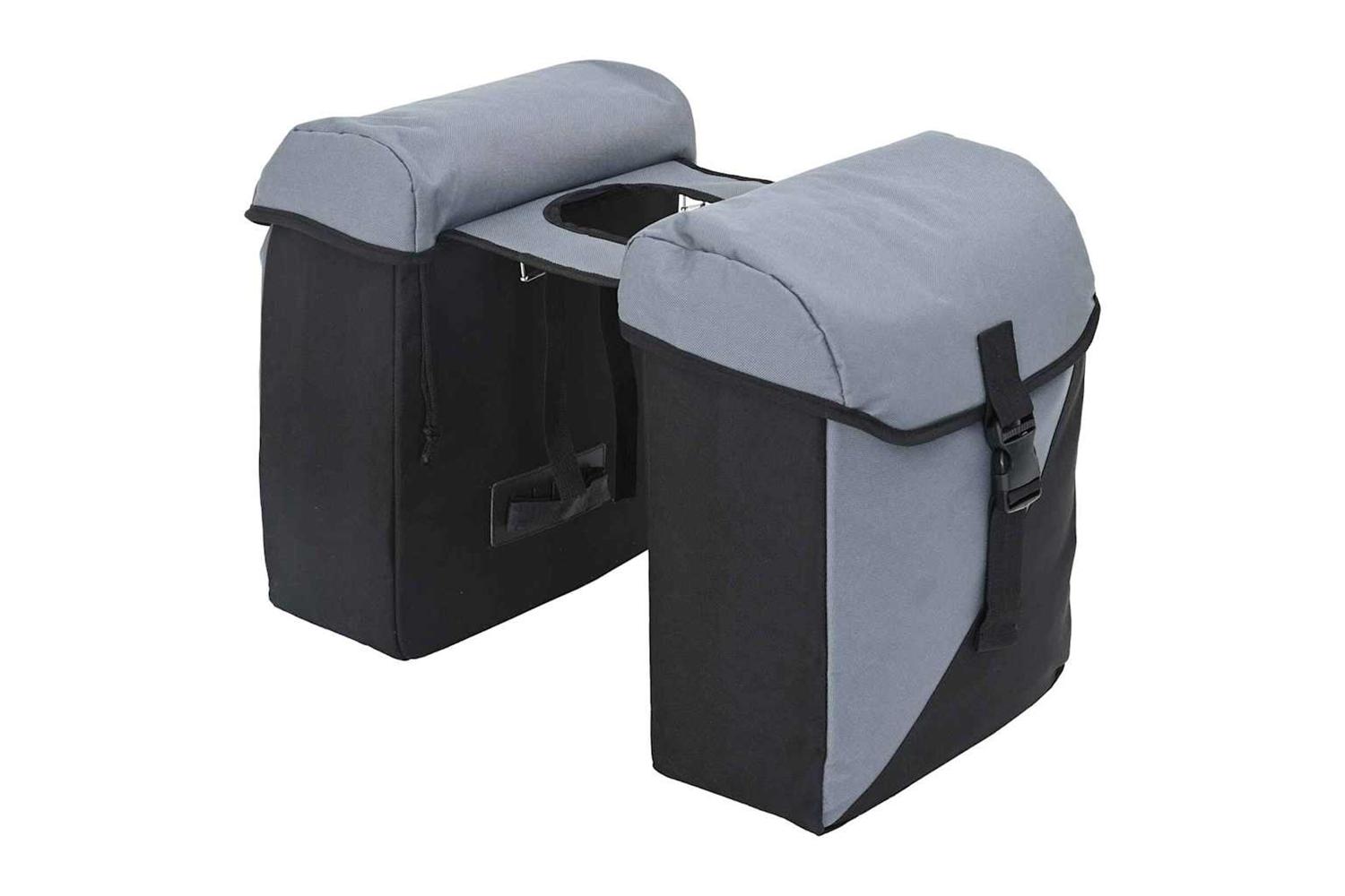 Vidaxl Bicycle Bag Grey And Black 31.5 X 15.5 X 40 Cm Polyester