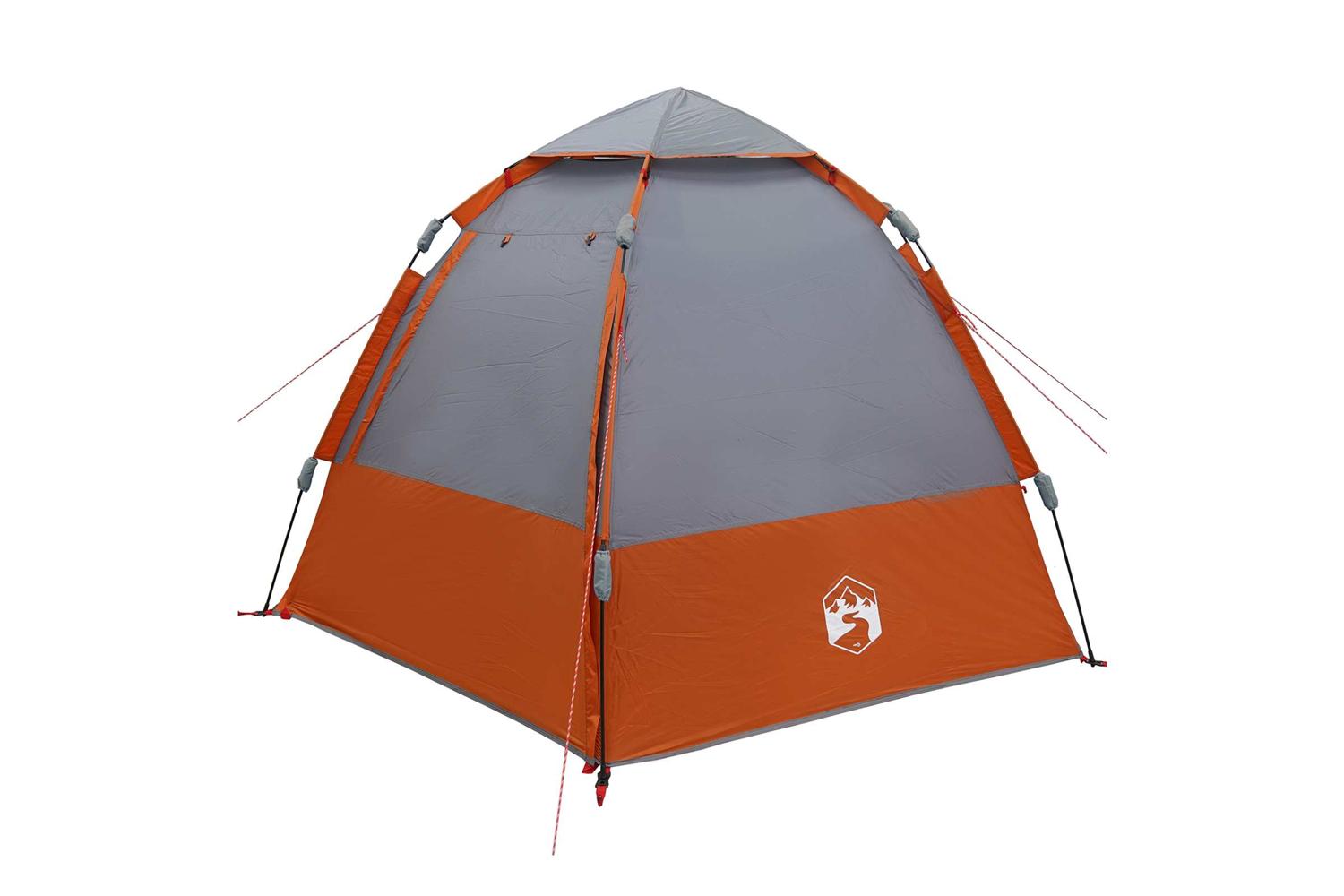 Vidaxl Instant Tent Folding Grey And Orange 280 X 280 X 160 Cm Steel