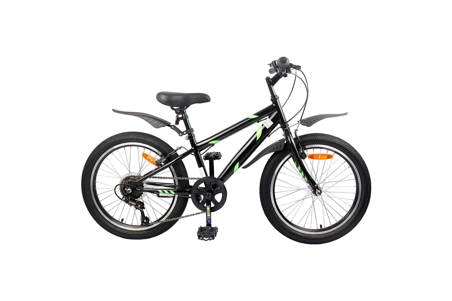 Vidaxl Kids Bike 20'' 6-speed For 6-11 Years Old Black