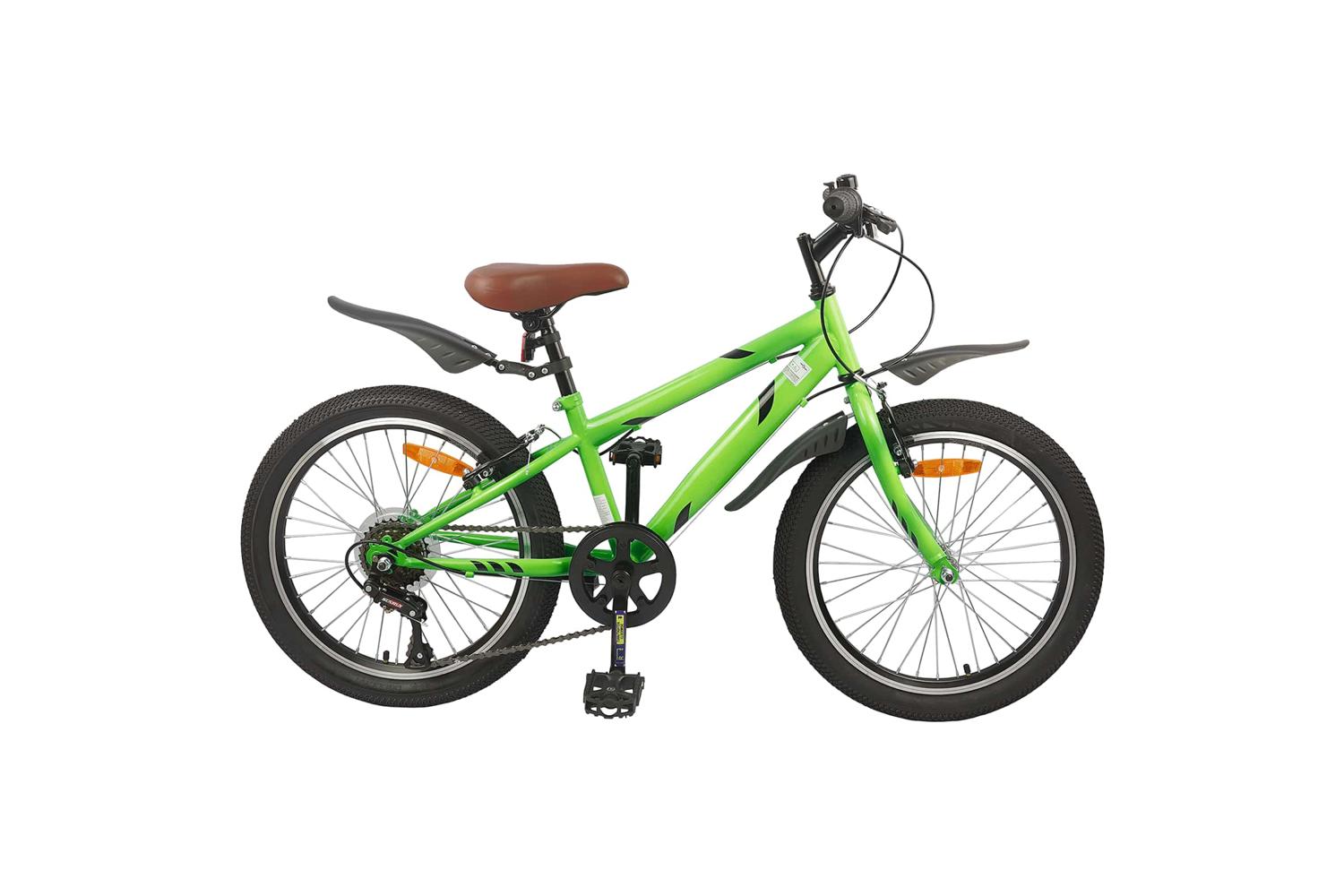 Vidaxl Kids Bike 24'' 6-speed For 8-12 Years Old Green