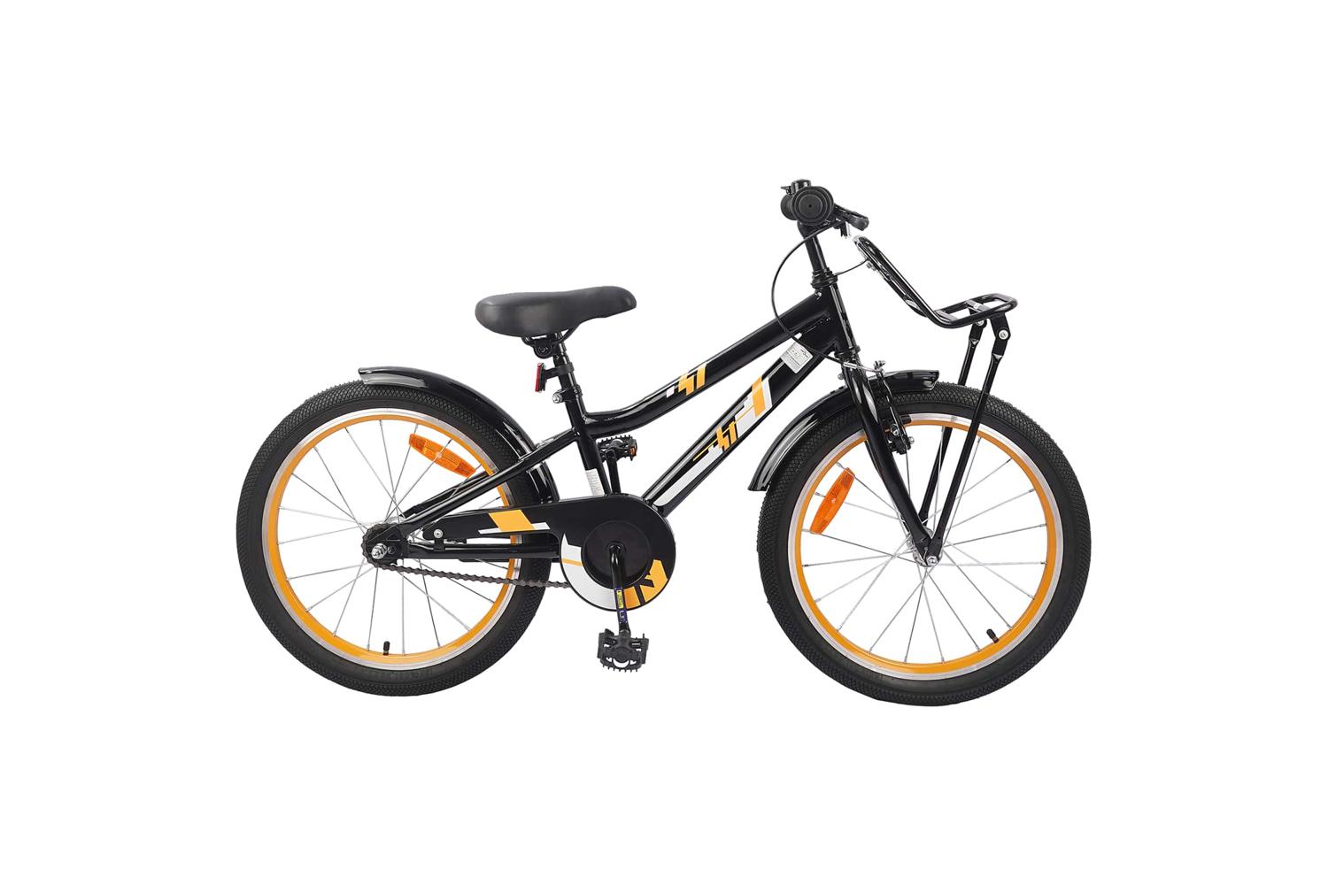Vidaxl Kids Bike 20'' For 6-11 Years Old Orange Black