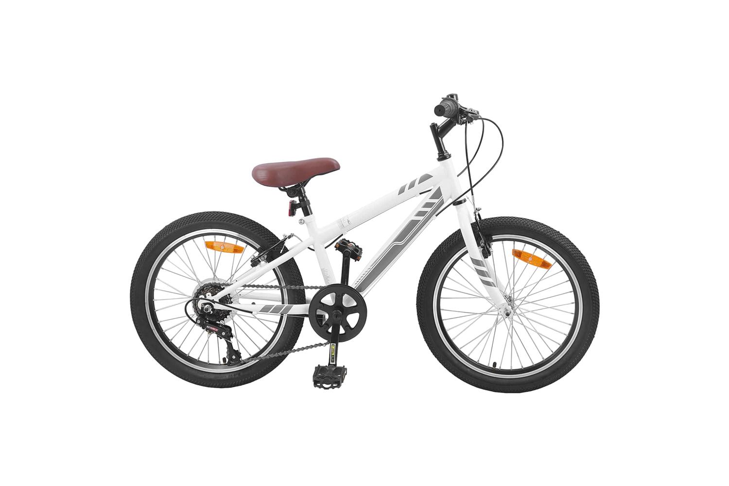 Vidaxl Mountain Bike 24'' 6-speed For 8-12 Years Old White