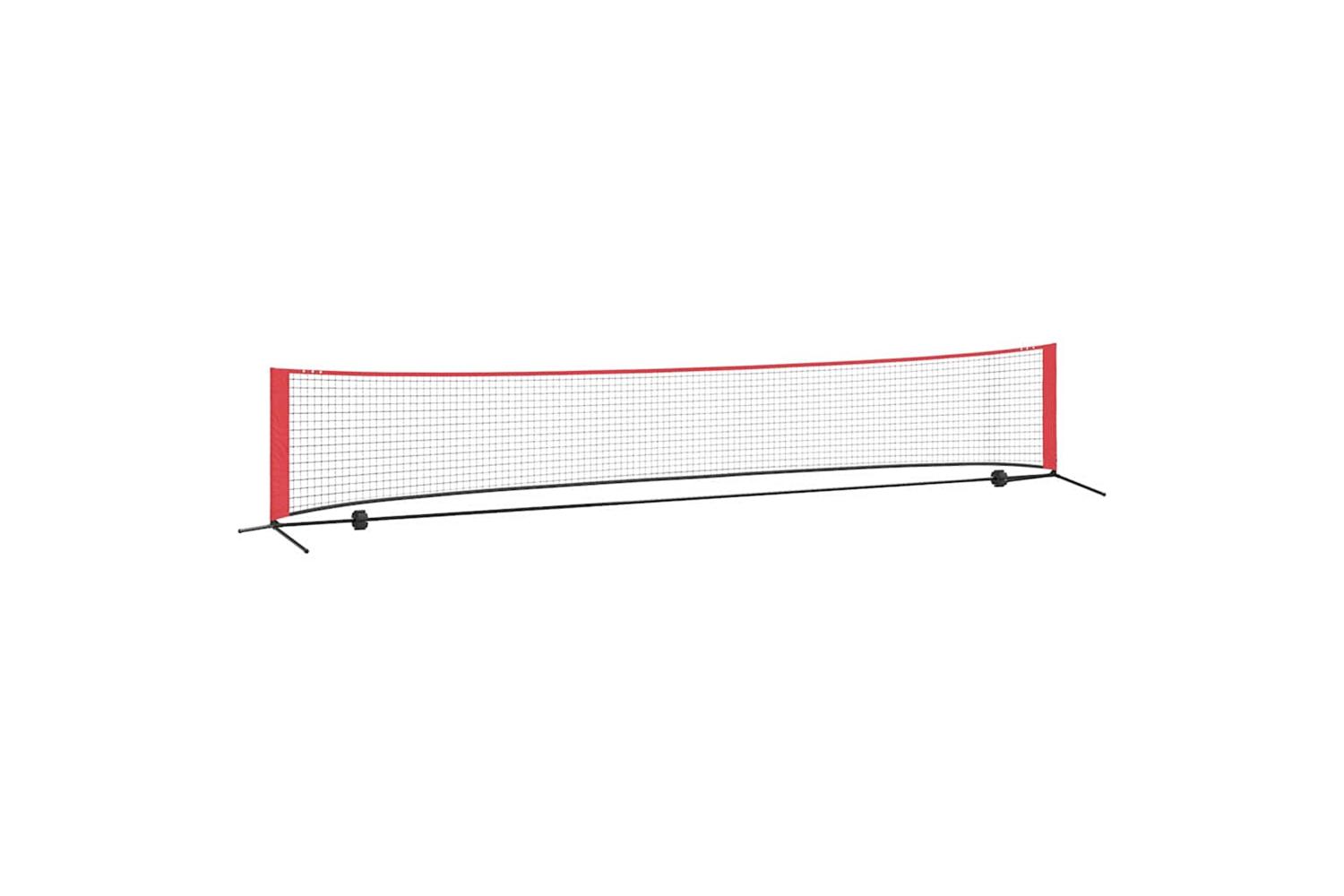 Vidaxl Tennis Net Folding Black And Red 494.5 X 90 X 87 Cm Polyester