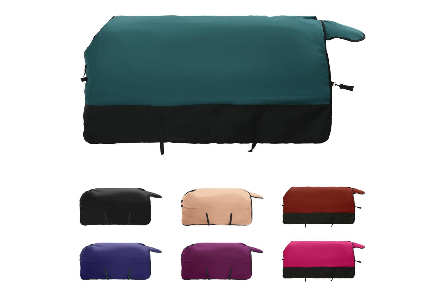 Vidaxl Horse Blanket Dark Green And Black 125 Cm Polyester