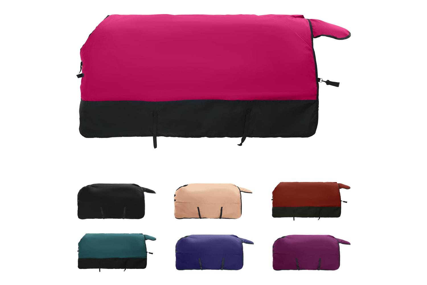 Vidaxl Horse Blanket Pink And Black 85 Cm Polyester