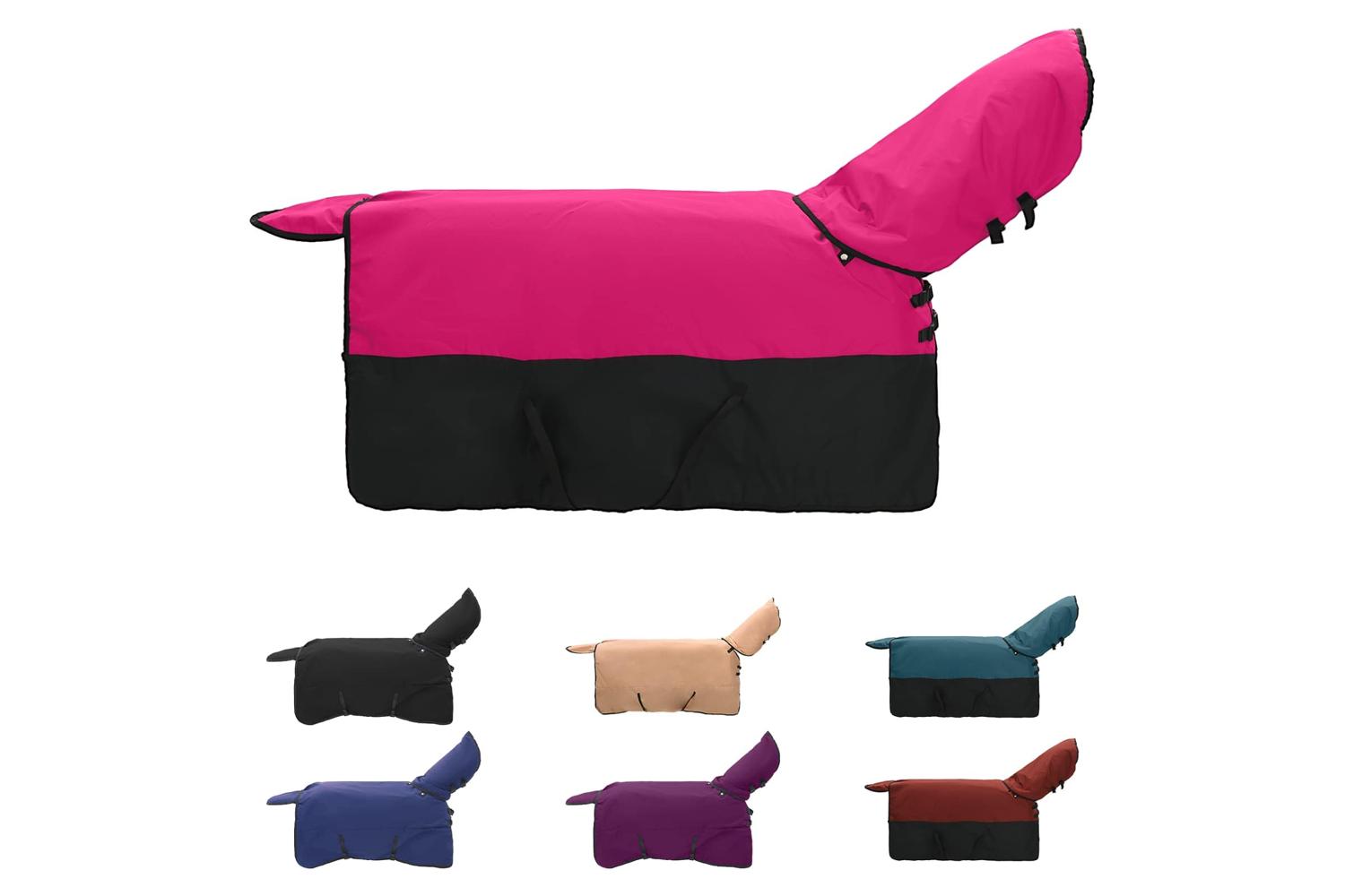 Vidaxl Horse Blanket Pink And Black 95 Cm Polyester