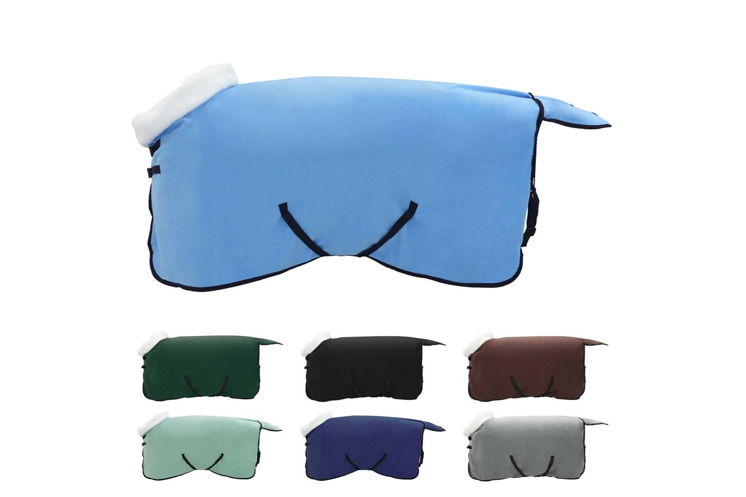 Vidaxl Horse Blanket Full Aqua 95 Cm Polar Fleece