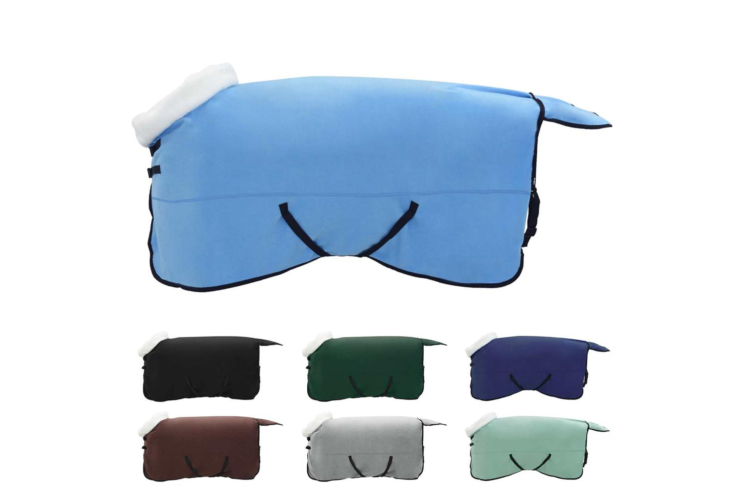 Vidaxl Horse Blanket Full Aqua 155 Cm Polar Fleece