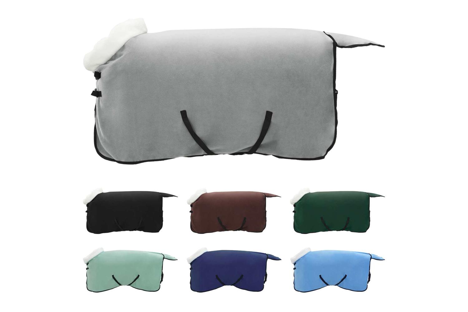 Vidaxl Horse Blanket Full Light Grey And Pink 95 Cm Polar Fleece