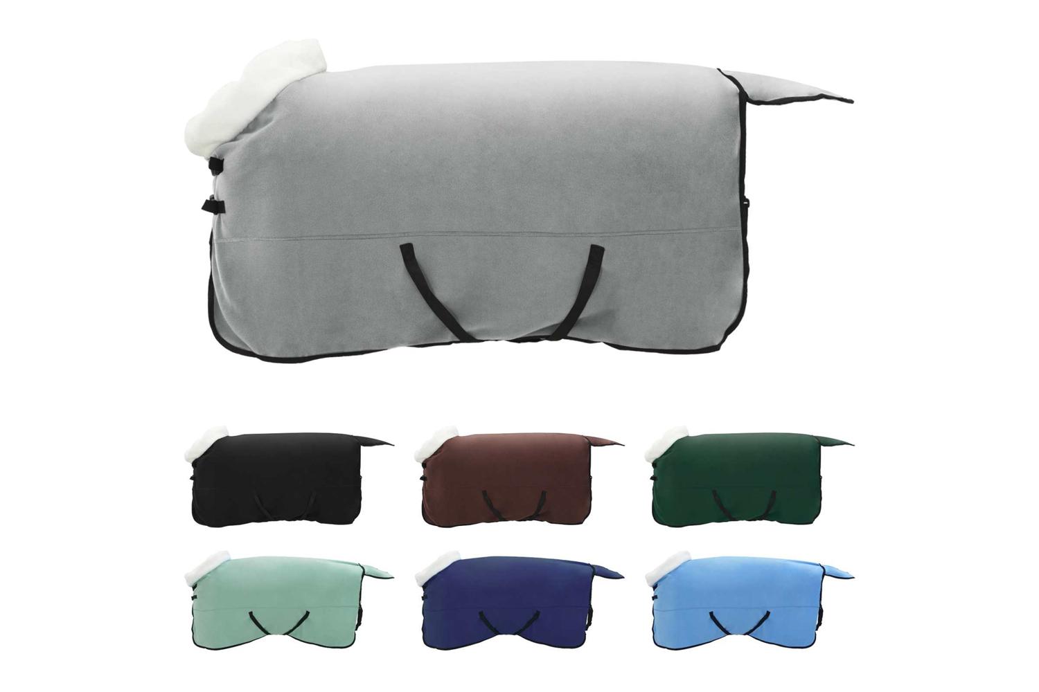 Vidaxl Horse Blanket Full Light Grey And Pink 165 Cm Polar Fleece