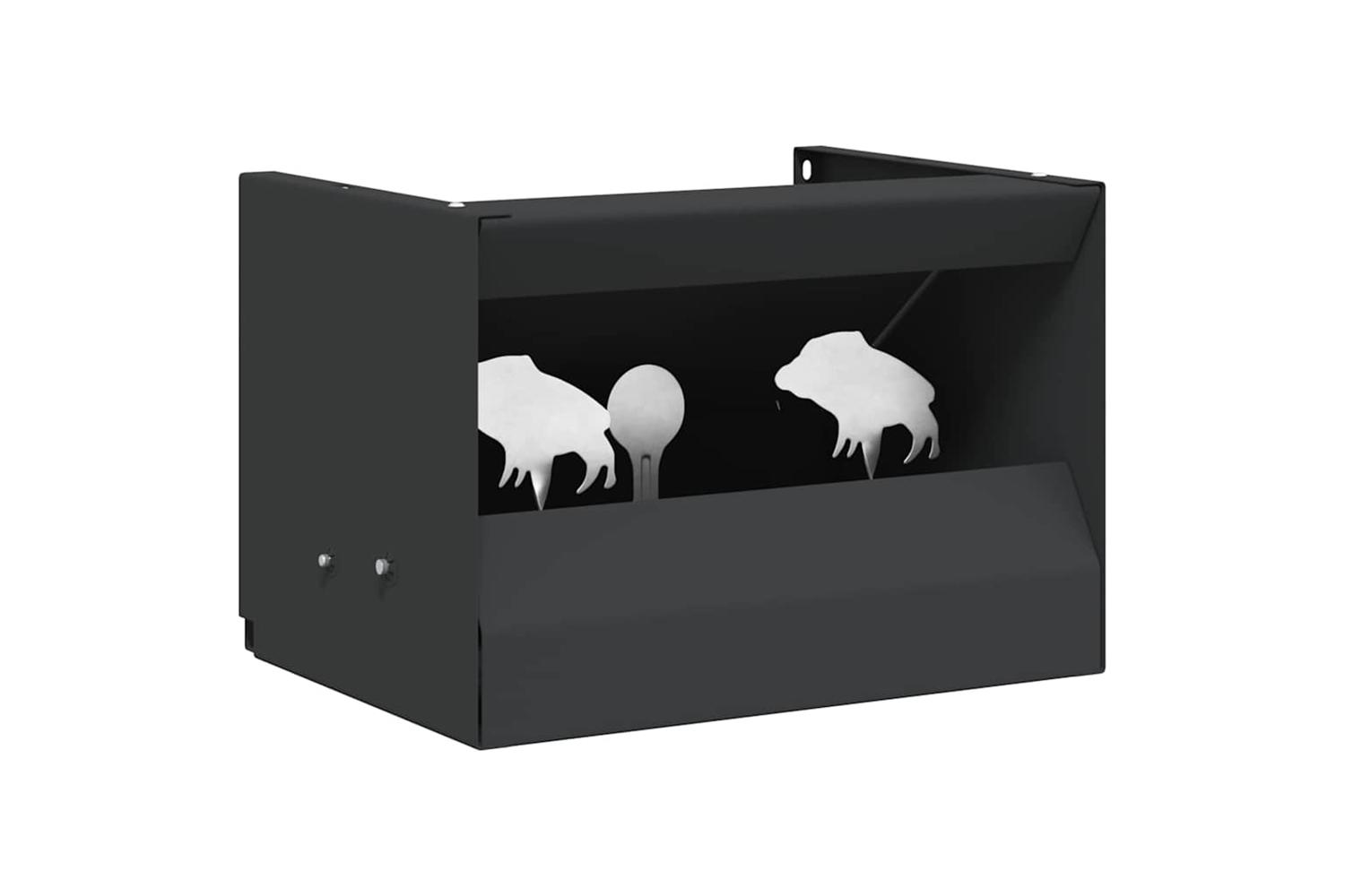 Vidaxl Bullet Trap Box Black 29 X 22 X 20 Cm Steel