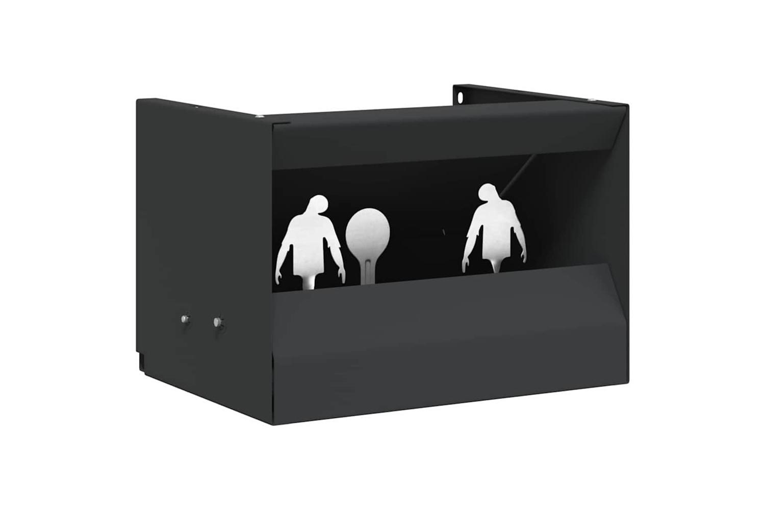 Vidaxl Bullet Trap Box Black 29 X 22 X 20 Cm Steel