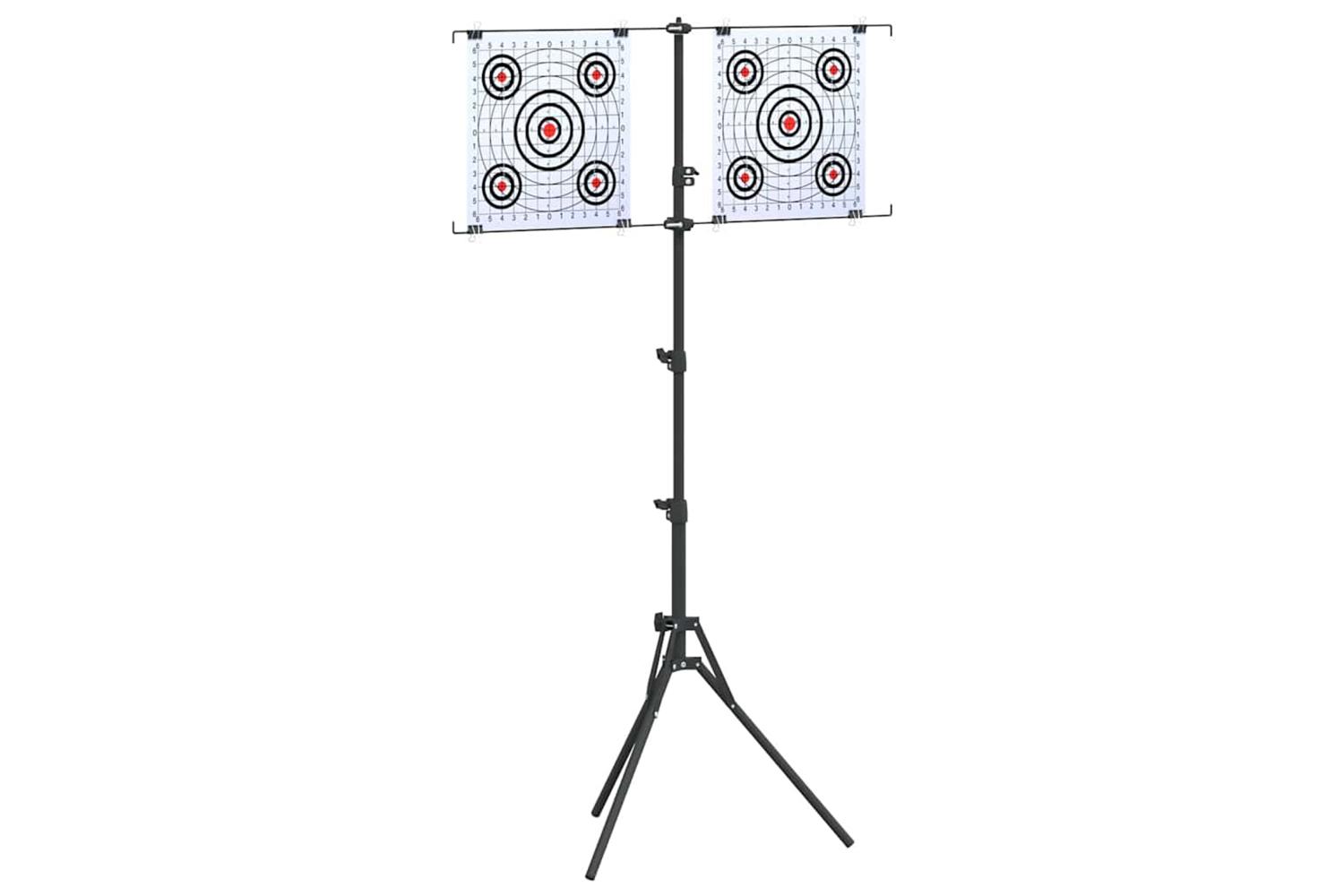 Vidaxl Target Stand Folding Black And White 82.5 X 51 X 150 Cm Metal