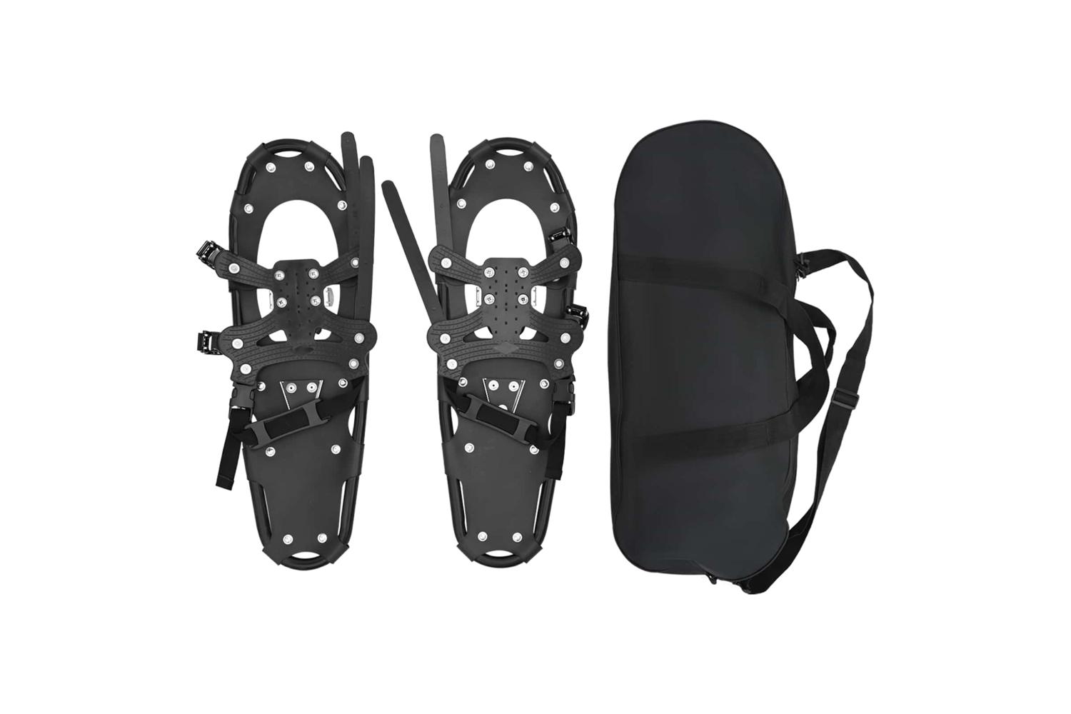 Vidaxl 3 In 1 Snowshoes Silver And Black 30 Inches Aluminum And Hdpe