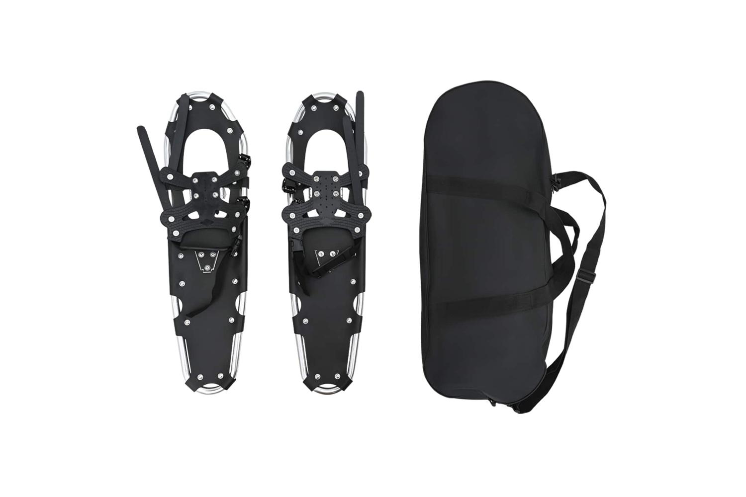 Vidaxl 3 In 1 Snowshoes Blue And Black 30 Inches Aluminum And Hdpe