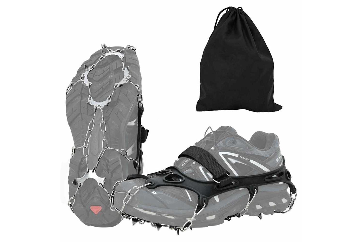 Vidaxl Ice Cleats For Shoes Orange L Stainless Steel