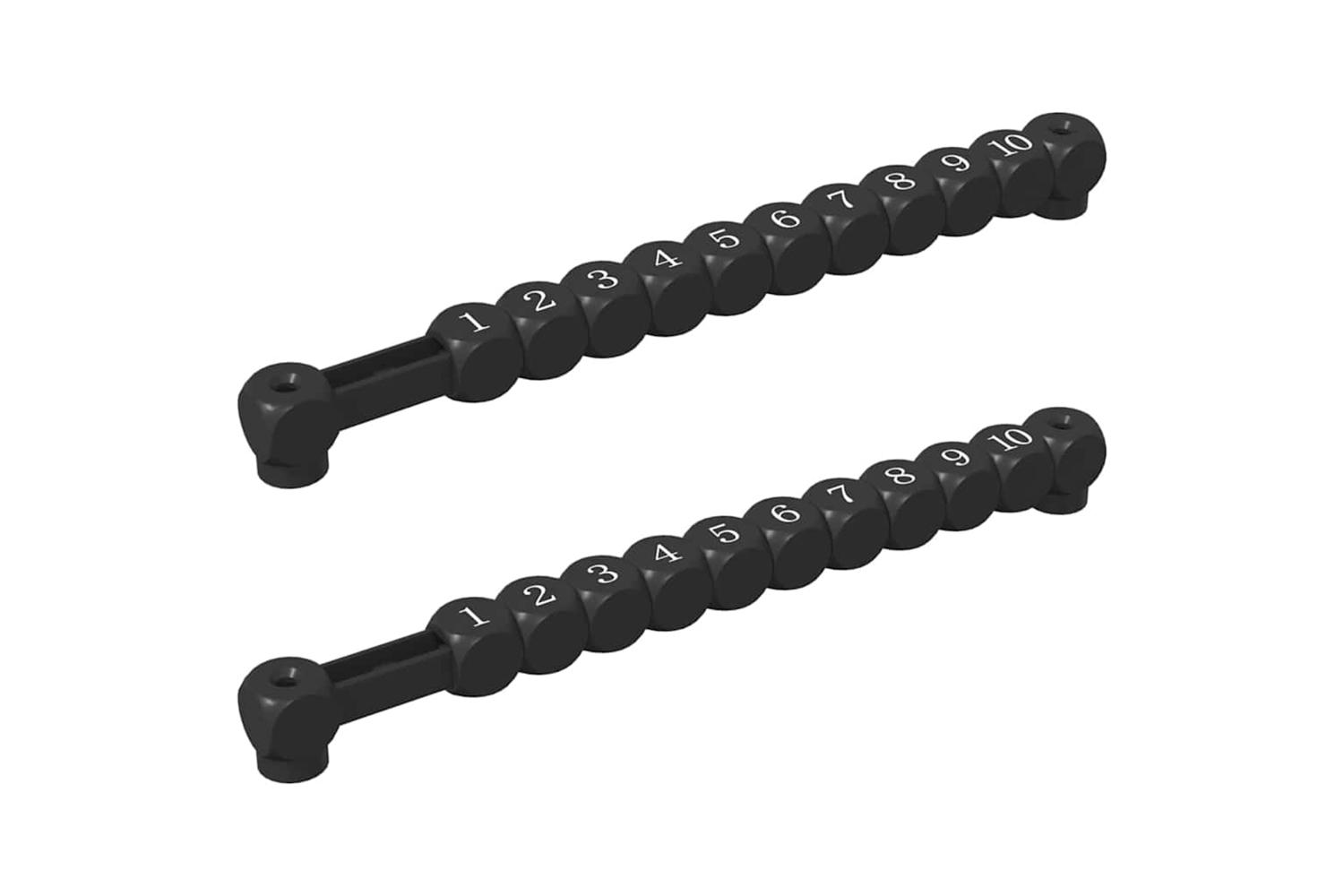 Vidaxl Football Table Counts 2 Pcs Black 30 X 2.2 X 2.9 Cm Plastic