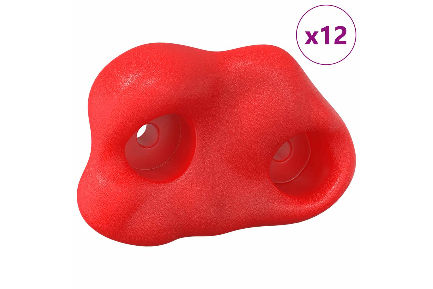 Vidaxl Climbing Hold 12 Pcs Red 100 X 67 X 43 Mm Pp