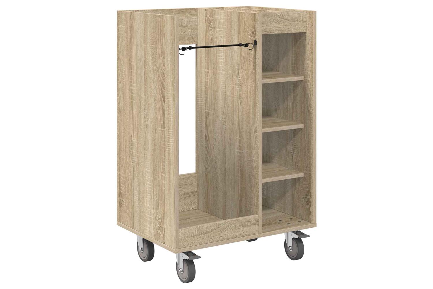 Vidaxl Golf Cabinet With Wheel Plain Concrete Grey 65 X 45 X 98 Cm