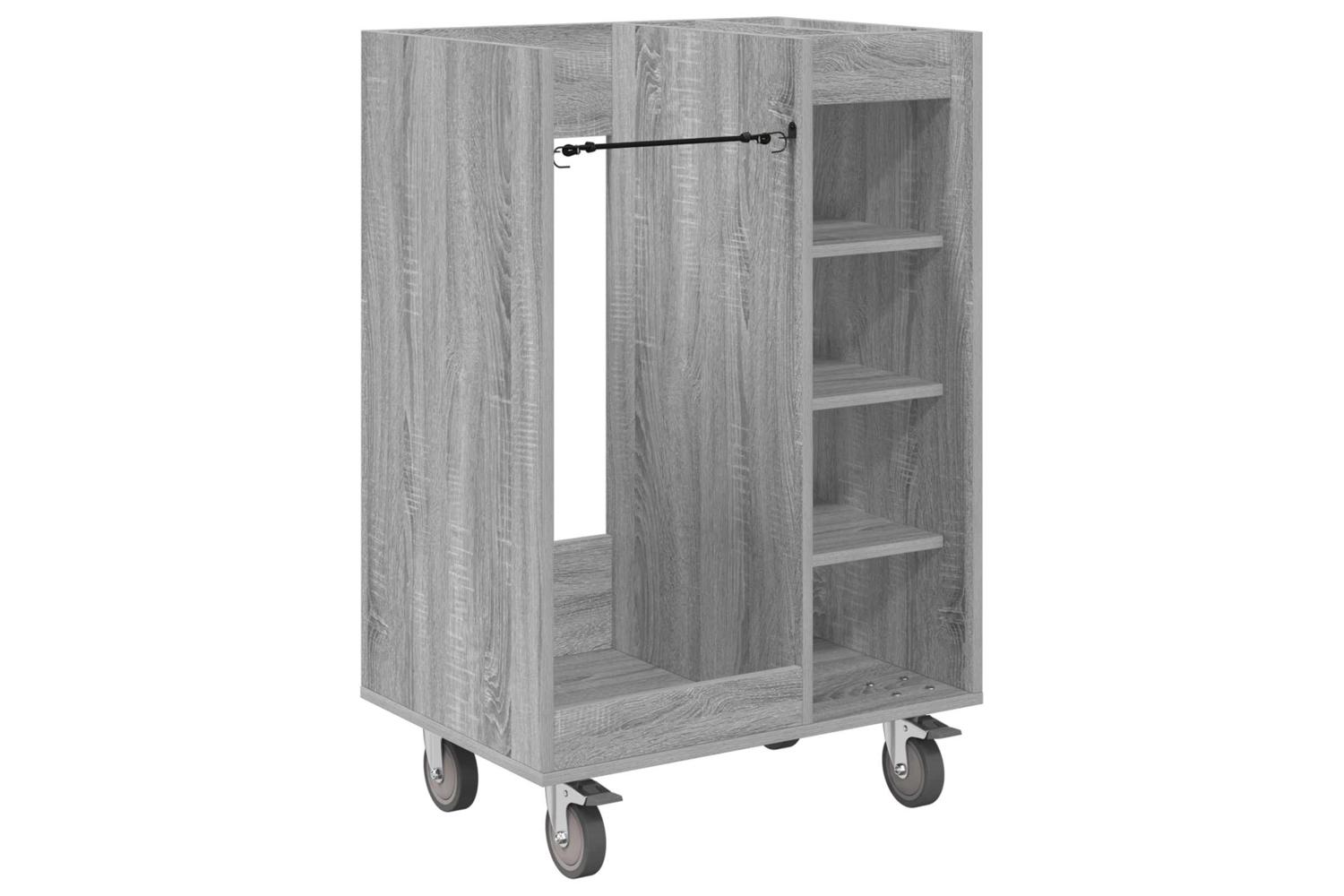 Vidaxl Golf Cabinet With Wheel Plain Old Wood 65 X 45 X 98 Cm