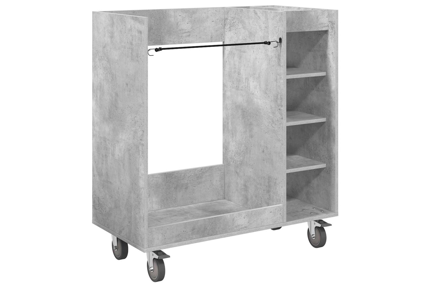 Vidaxl Golf Cabinet With Wheel Plain Smoked Oak 90 X 45 X 98 Cm