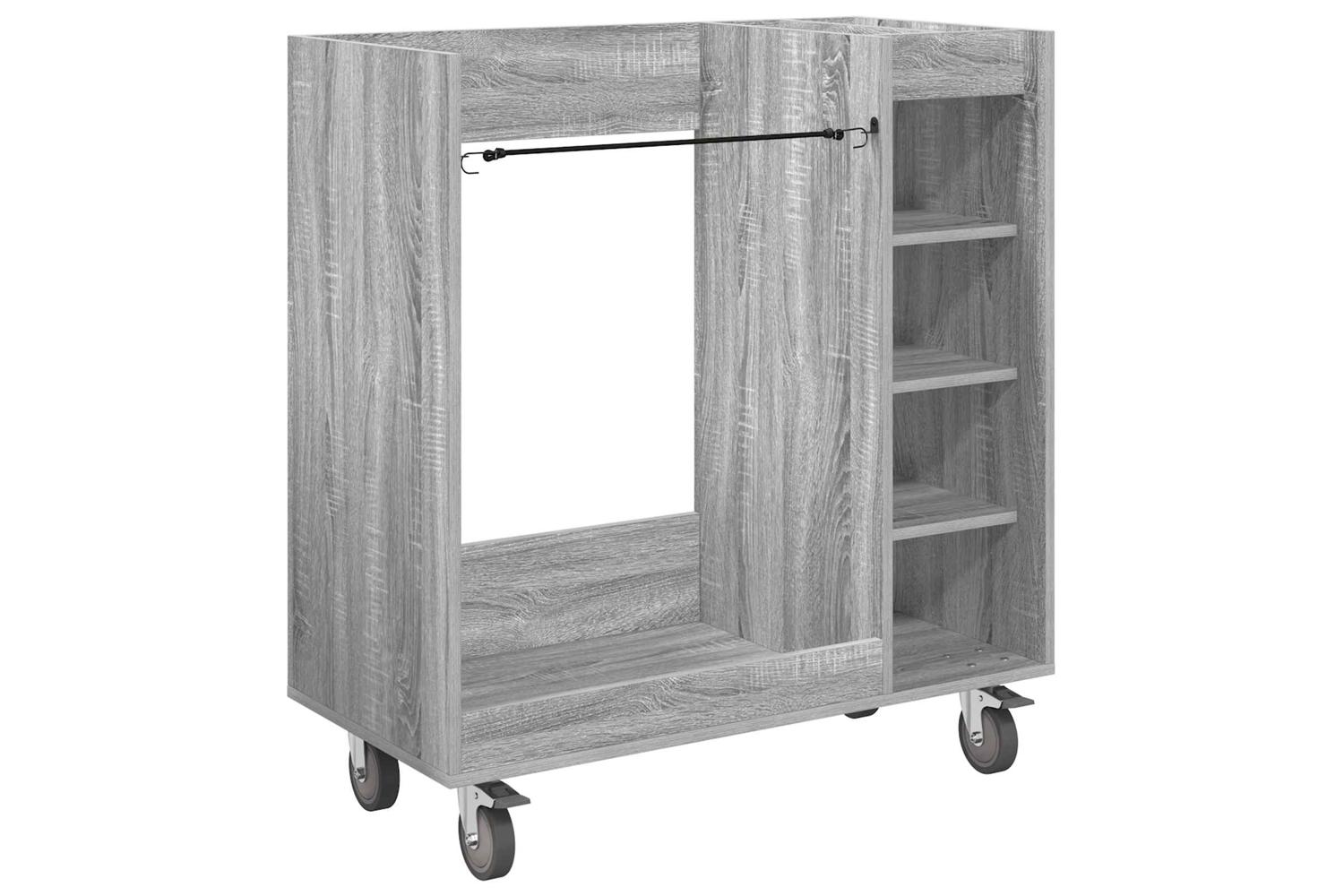 Vidaxl Golf Cabinet With Wheel Plain Old Wood 90 X 45 X 98 Cm