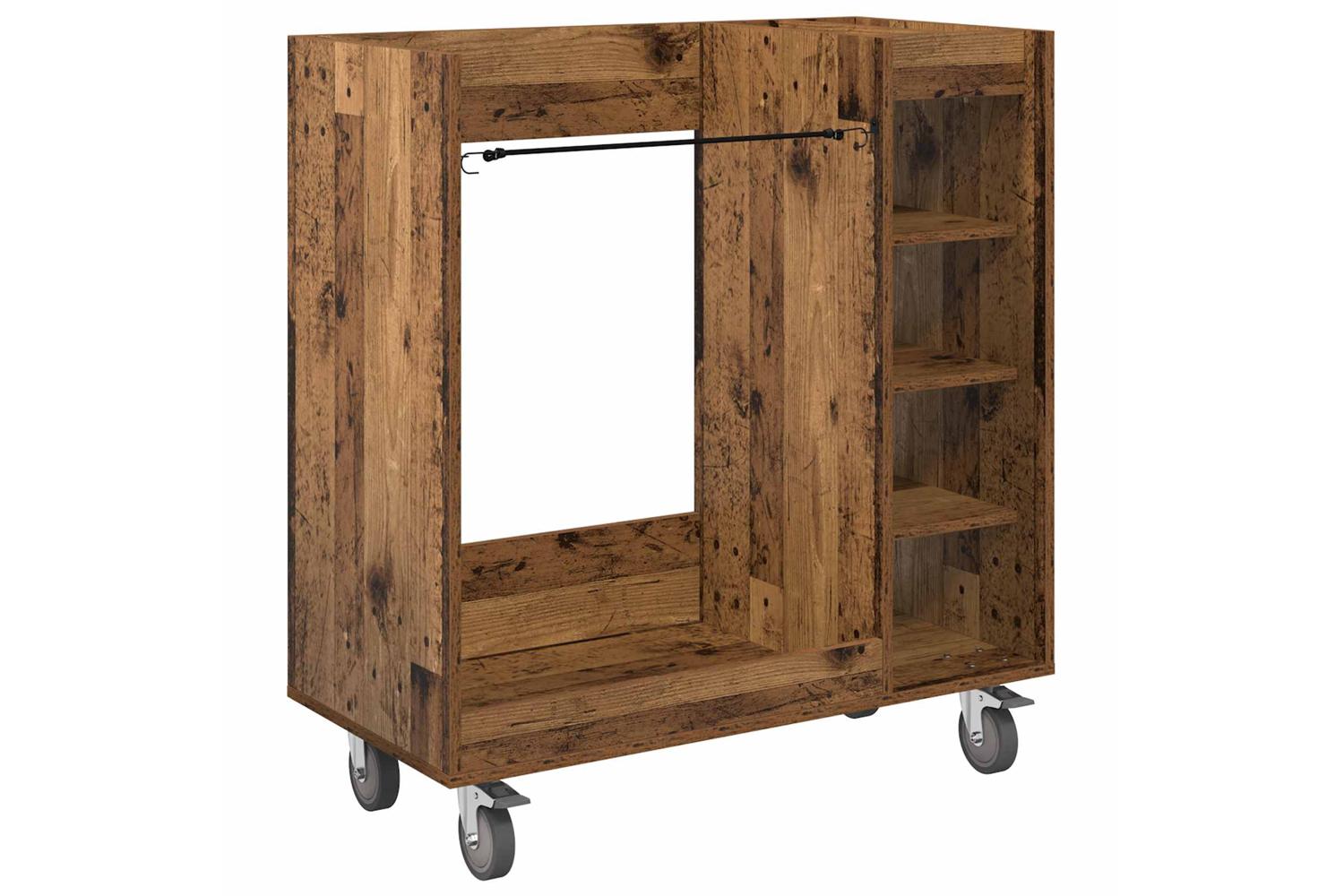 Vidaxl Golf Cabinet With Wheel Plain Artisan Oak 90 X 45 X 98 Cm